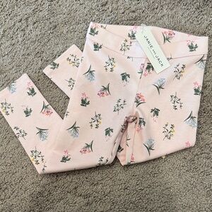 Janie and Jack Light Pink Floral Leggings